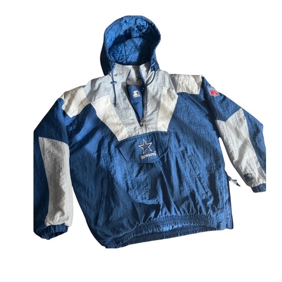 STARTER Other - Rare Vintage 90s Starter Nfl Dallas Cowboys Pullover Puffer Jacket Men's L